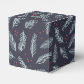 White Pine Boughers Feathers Holly Berries Weihnac Geschenkschachtel (Rückseite)