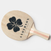 White Pine Four Leaf Clover with Name Tischtennis Schläger (Seitenansicht)