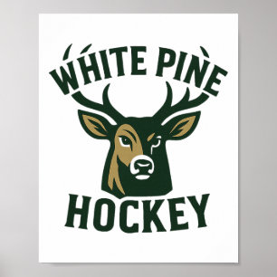 White Pine Hockey Bucks College Offizielles Vintag Poster