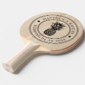 White Pine Pineapple Wedding Crest & Names Tischtennis Schläger (Vorderseite)