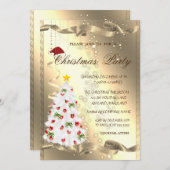 White Pine Tree Sparkle, Weihnachtsfest im Unterne Einladung (Vorne/Hinten)