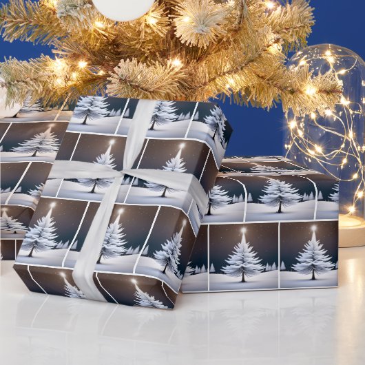 White Pine Tree und Star Geschenkpapier (Feiertage)