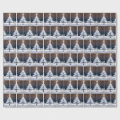 White Pine Tree und Star Geschenkpapier (Flach)