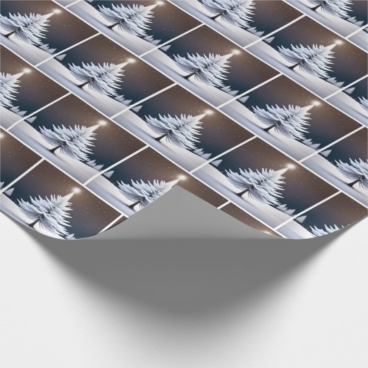 White Pine Tree und Star Geschenkpapier (Ecke)