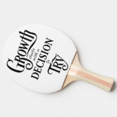 White Ping Pong Paddle - Wachstum beginnt Tischtennis Schläger (Seitenansicht)