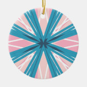 White Pink Blue Festivals Feminine Sternexplosion  Keramik Ornament (Vorne)