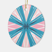 White Pink Blue Festivals Feminine Sternexplosion  Keramik Ornament (Links)