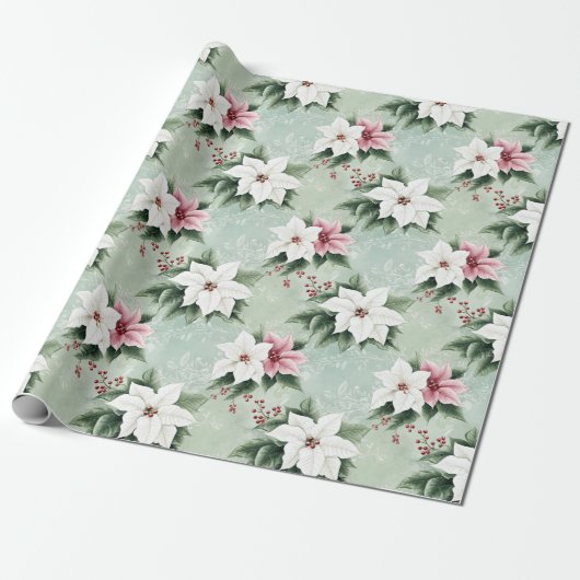 White Pink Elegante Geschenkpapier (Ungerollt)
