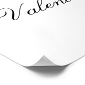 White Pink Floral Quinceanera Begrüßungszeichen Poster (Ecke)