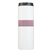 White Pink Glitzer Girly Monogram Boss Script Thermosbecher (Rückseite)