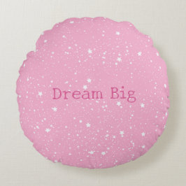 White Pink Lavender Sky of Stars Rundes Kissen