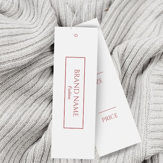 White & Pink Modern Hang Tags