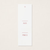 White & Pink Modern Hang Tags (Rückseite)