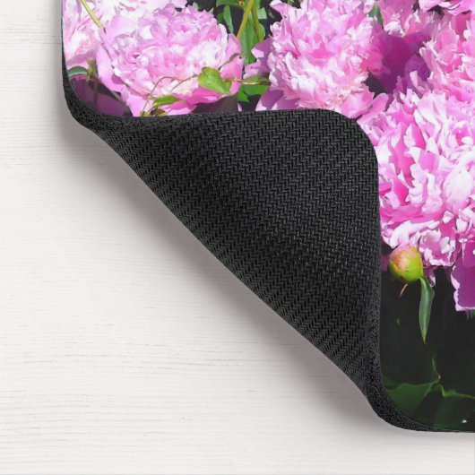 White Pink Peony Mousepad (Ecke)