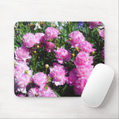White Pink Peony Mousepad (Mit Mouse)