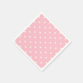 White Pink Polka Dot Serviette (Ecke)