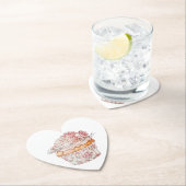 White Pink Roses Floral Cupcake Bridal Shower Untersetzer (Vor Ort)