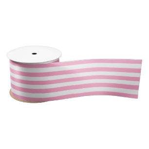 White Pink Stripes Baby Dusche Geburtstagsgeschenk Satinband