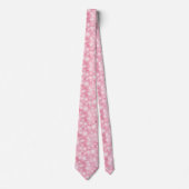 White Pink Weihnachtsschneeflocken Neck Tie Krawatte (Vorderseite)