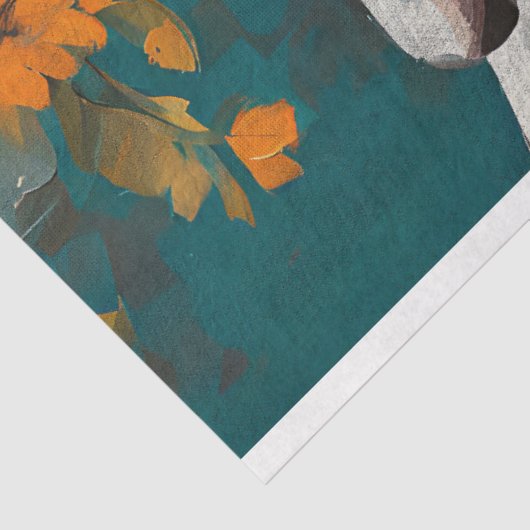 White Pit Bull Decoupage Seidenpapier (Ausschnitt)