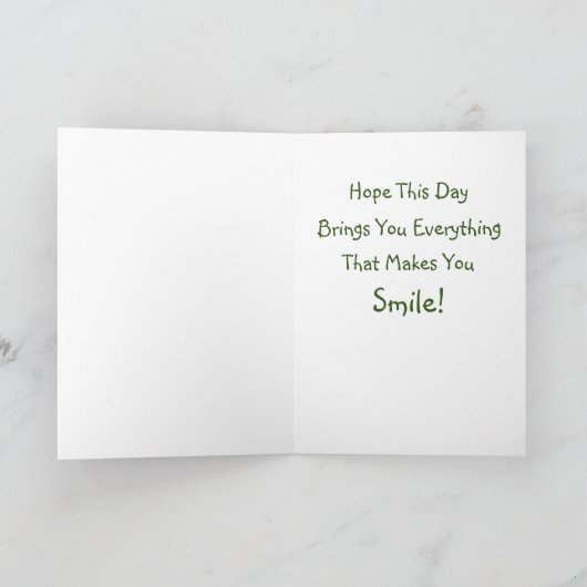 White Pitbull Birthday Karte (Innenseite)