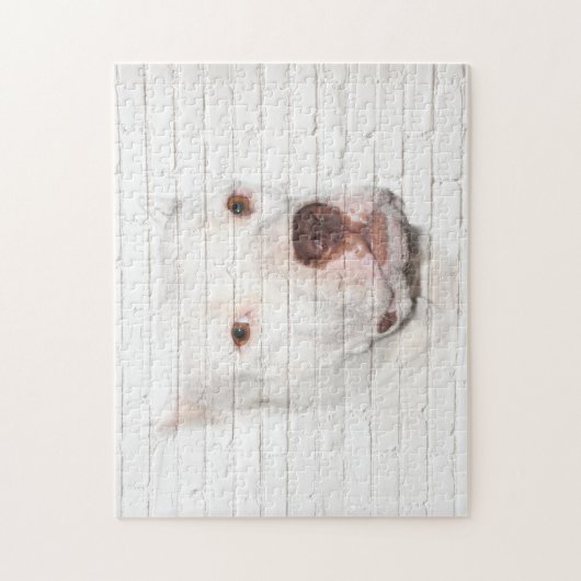 White Pitbull Terrier Puzzle (Vertikal)