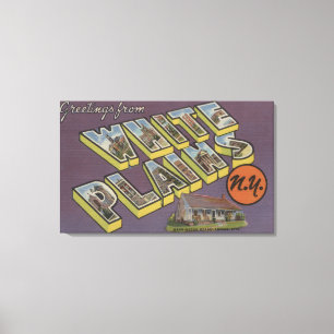 White Plains, New York - große Buchstabe-Szenen Leinwanddruck