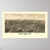 White Plains, NY Panoramic Map - 1887 Poster (Vorne)
