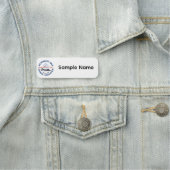 White Plastic SAMOA Name Tag Namensschild (Beispiel)