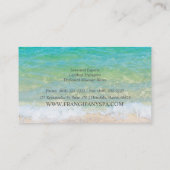 White Plumeria Beach Wellness-Center Resort Boutiq Visitenkarte (Rückseite)