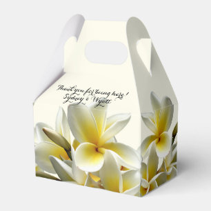 White Plumeria Blume Hochzeitsempfang Box Geschenkschachtel