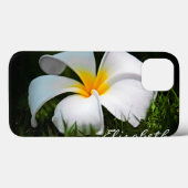 White Plumeria Frangipani Hawaii Blume Case-Mate iPhone Hülle (Rückseite (Horizontal))