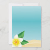 White Plumeria Frangipani Island Wedding Einladung (Rückseite)