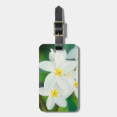 White Plumeria Luggage Tag Gepäckanhänger (Vorderseite vertikal)