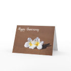 White Plumeria Sandy Beach Grußkarte