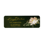 White Poinsettia & Frohe Weihnachtskalligraphie (Vorne)