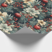 White Poinsettia Holiday Geschenkpapier (Ecke)