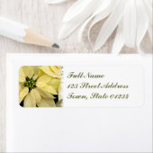 White Poinsettia Mailing Label (Insitu)