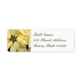 White Poinsettia Mailing Label (Vorne)