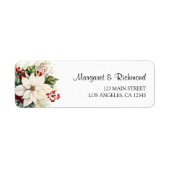 White Poinsettia Rustic Winter Wedding Address (Vorne)
