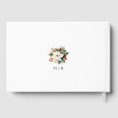 White Poinsettia Rustic Winter Wedding Guest Book Gästebuch (Rückseite)
