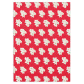 White Poinsettia Tableclout Tischdecke (Vorderseite)