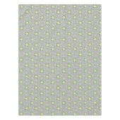 White Poinsettias Green Blätter Weihnachten auf Gr Tischdecke (Vorderseite)