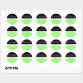White Polka Dot Address Label Runder Aufkleber (Blatt)
