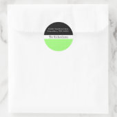 White Polka Dot Address Label Runder Aufkleber (Tasche)
