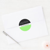 White Polka Dot Address Label Runder Aufkleber (Umschlag)