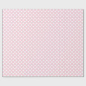 White Polka Dot auf hellrosa Wrapping Paper Geschenkpapier (Flach)