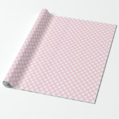 White Polka Dot auf hellrosa Wrapping Paper Geschenkpapier (Ungerollt)