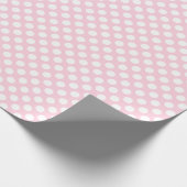 White Polka Dot auf hellrosa Wrapping Paper Geschenkpapier (Ecke)