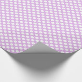 White Polka Dot auf Lavendel Hintergrund Geschenkpapier (Ecke)
